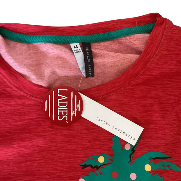 Jaclyn Intimates Have a Flamazing Christmas 2 Piece Pajama Set Size M NWT - Picture 6 of 6